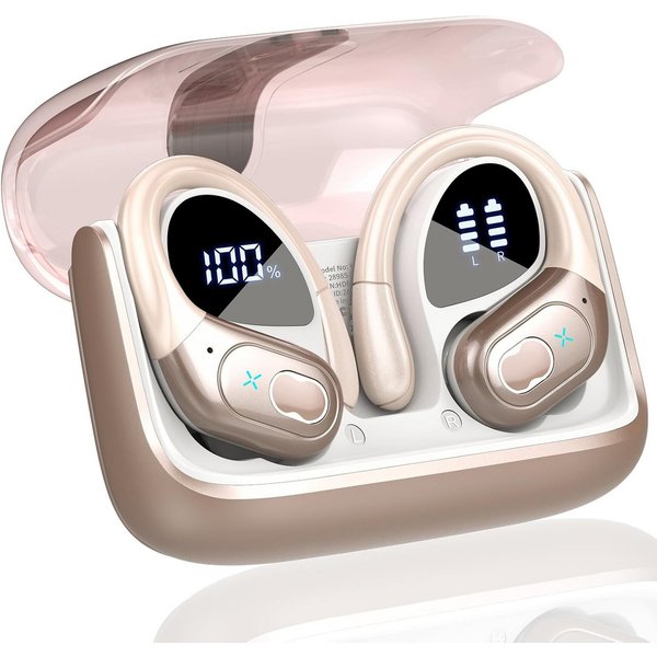 SpionProfi In Ear Kopfhörer Bluetooth Kabellos Sport Ohrbügel Wireless Headset Headset (Kompatibel mit jedes Bluetooth Gerät für Iphone Samsung uvm)