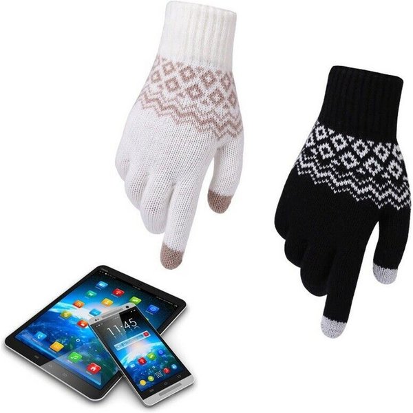 SpionProfi Strickhandschuhe Winter Handschuhe Touchscreen Damen Herren Handy Smartphone Sport Winterhandschuhe mit Touchscreen Funktion für Smartphone & Tablet