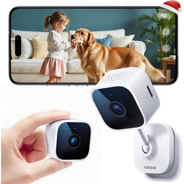 SpionProfi Überwachungskamera 2K Wlan Live Cam Mini Überwachungskamera Innen Haus Kamera (Innenbereich, Wifi IP Haus Geschäft Mini Kamera mit Bewegungsmelder & 