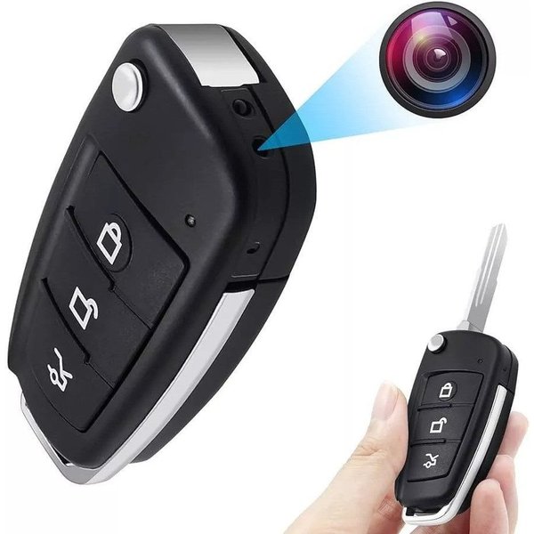 SpionProfi Überwachungskamera 32GB Mini Kamera Autoschlüssel Video Ton Aufnahme Haus Auto Zimmer (Innenbereich, Außenbereich, 1-tlg., Autoschlüssel mit versteck