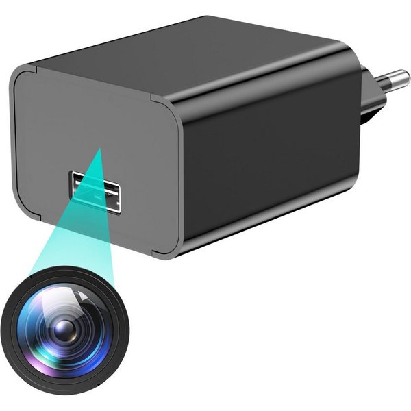 SpionProfi Überwachungskamera Mini Kamera FULL HD Usb Ladegerät Video Ton Aufnahme Überwachung (Innenbereich, Ladegerät versteckte Mini Kamera inkl. Nachtsicht 