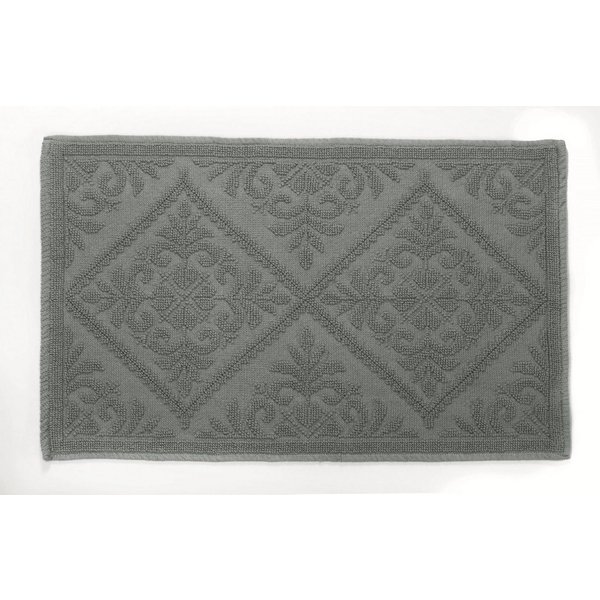 spirella Badematte MOA, Höhe 4 mm, Badteppich mit erhabenem Muster, 100% Baumwolle, Anti-Rutsch Beschichtung, Größe 50x80 cm, Für Fußbodenheizung geeignet, Wasc