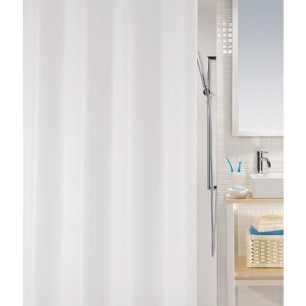 Duschvorhang BIO Breite 180 cm, Anti-Schimmel Plastik-Duschvorhang, PEVA, 180x200 cm, 100% wasserdicht, waschbar, weiß