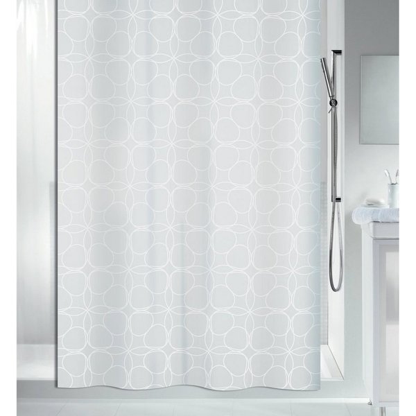 spirella Duschvorhang FILIGRAN Breite 180 cm, Premium Textil-Duschvorhang, 100% Polyester, Made in Europe, wasserabweisend, Anti-Schimmel-Effekt, waschbar 30°, 