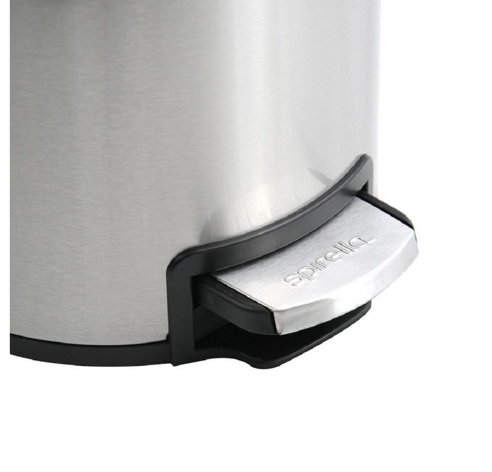 spirella Kosmetikeimer RIKU, Treteimer mit Softclose-Absenkautomatik, herausnehmbarem Inneneimer, Anti-Fingerprint-Beschichtung, 3L, silber – Bild 3 von 5
