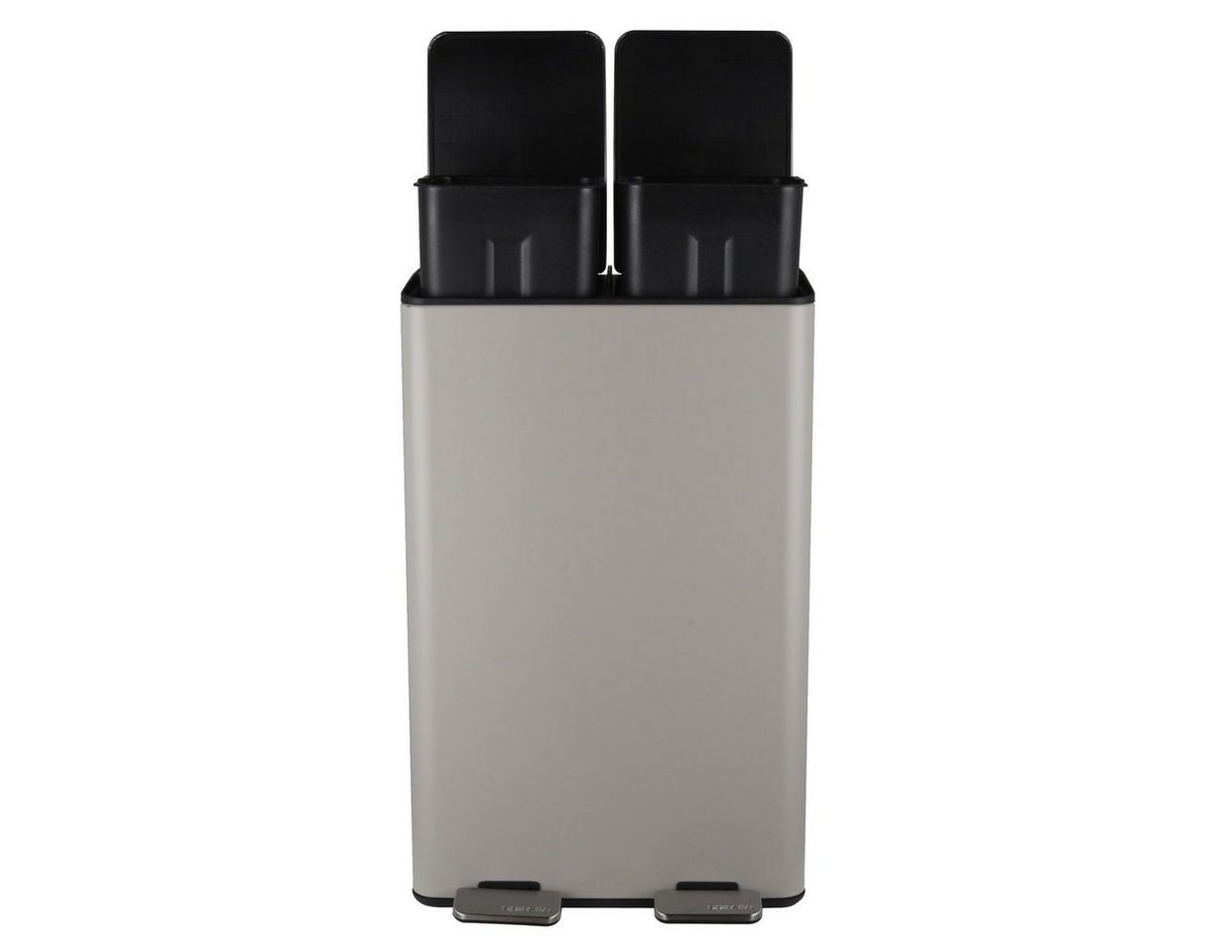 spirella Mülltrennsystem ALIYA, 2 Kammern Abfall Treteimer XXL, 60 L, Softclose Absenkautomatik, herausnehmbare Innenbehälter, Anti-Fingerprint Oberfläche, Stah – Bild 3 von 5