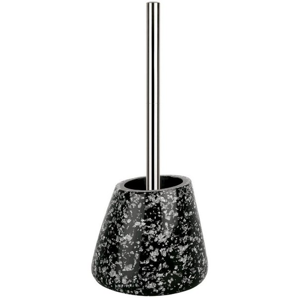 spirella WC-Garnitur ETNA GLITTER, WC, (1-tlg), Toilettenbürste aus bruchsicherem Polyresin, attraktive Form, außergewöhnliche 3D Glitter Optik, Farbe schwarz