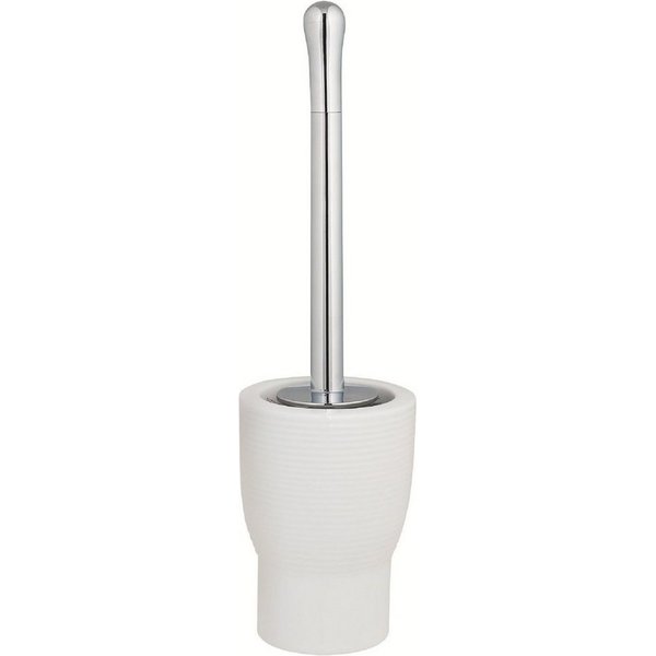 spirella WC-Garnitur OPERA, Toilettenbürste verchromt, Behälter aus hochwertigem Porzellan, zeitlos-klassische Form, elegante Glanz-Optik, Farbe weiß