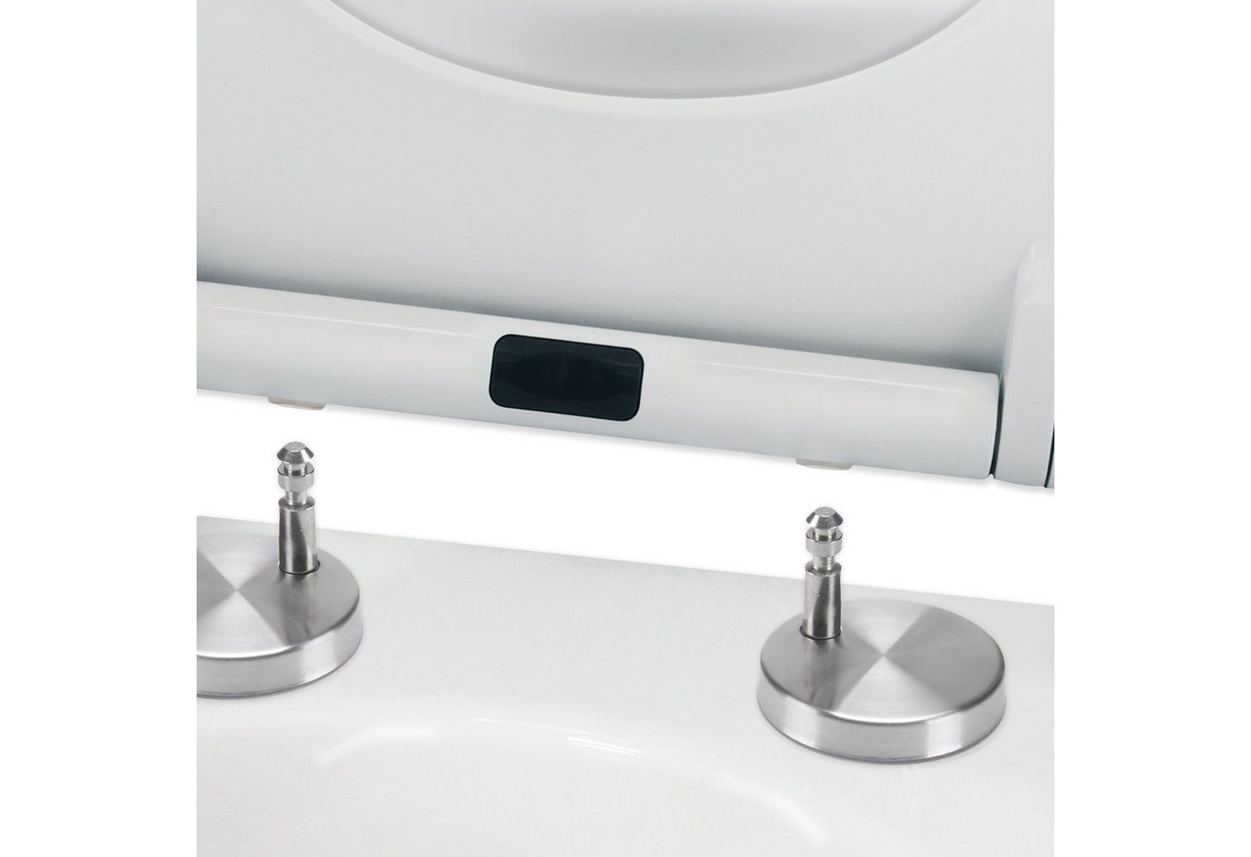 spirella WC-Sitz EASY CLIP, Premium Toilettendeckel aus Duroplast, Edelstahl Scharniere mit Quick-Release-Funktion zur einfachen Schnellreinigung, Soft Close Ab – Bild 3 von 5