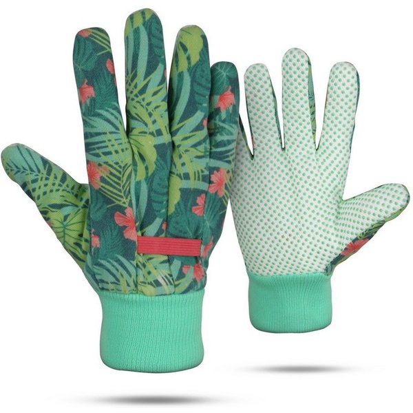 SPONTEX Gartenhandschuhe Schutzhandschuh Flower (4 Paar) Schutzhandschuh für Damen/Herren - Antirutsch Beschichtung