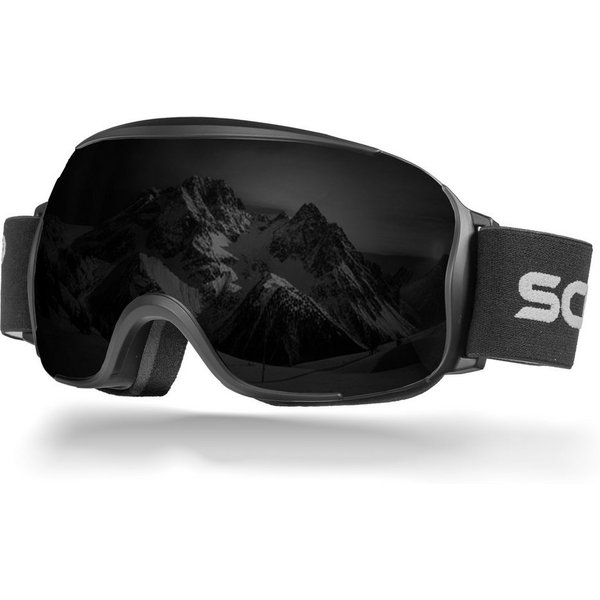 SCHNORR Sportbrille Schnorr Skibrille Kryos - Sphärisch, Dunkel Grau (S4), getönt, Anti-, (1-St), Dunkelgrau getönt (S4)