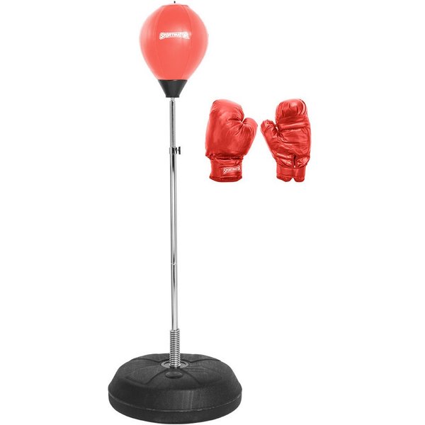 Sportinator Punchingball Standbox-Trainer inkl. Boxbirne & Boxhandschuhen, höhenverstellbare Stange von 125 cm bis 150 cm