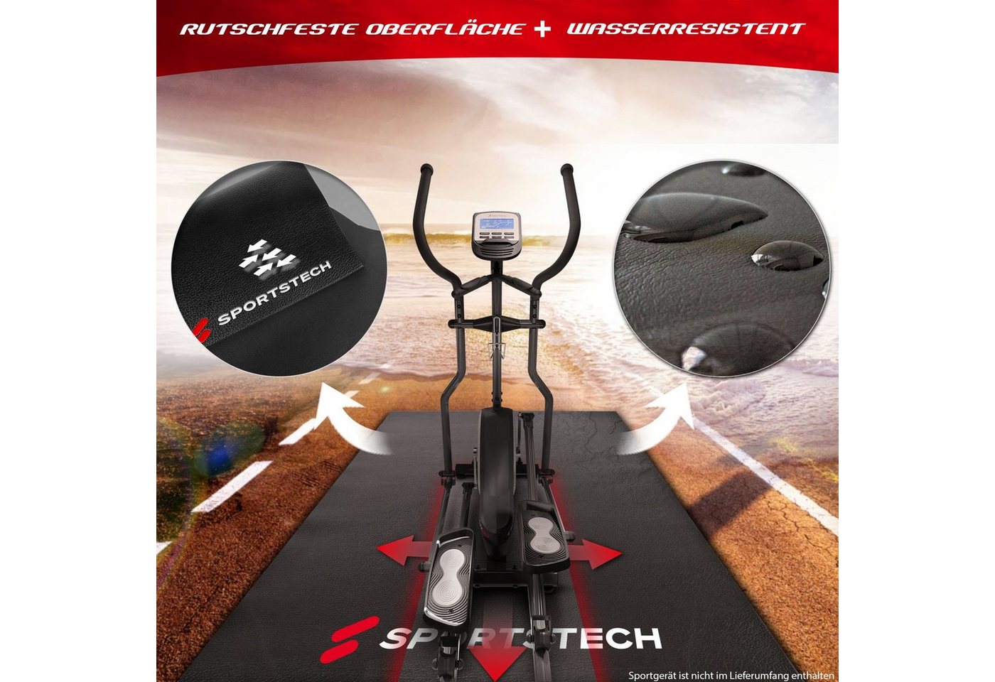 Sportstech Bodenschutzmatte Bodenschutzmatten, Strapazierfähig, Rutschfest – Bild 2 von 5