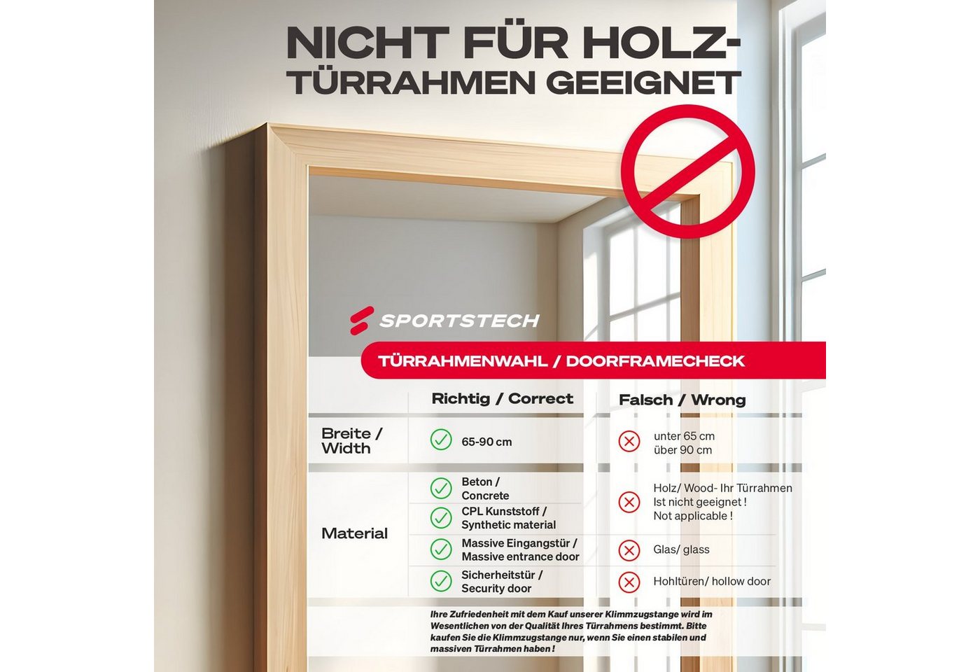 Sportstech Klimmzugstange KS270, Anti-Rutsch Griffe, Innovativer Gear-Lock – Bild 4 von 5