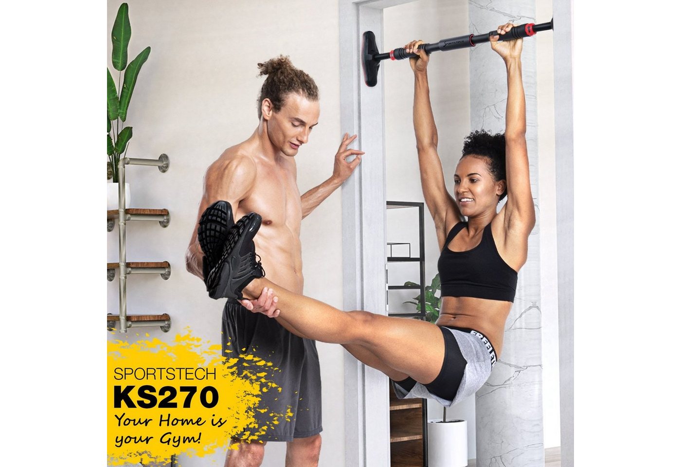Sportstech Klimmzugstange KS270, Anti-Rutsch Griffe, Innovativer Gear-Lock – Bild 5 von 5