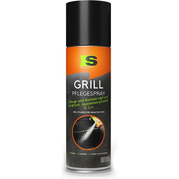 Spraytive 1x 500ml BBQ Grill Pflegespray - Konserviert Grillroste, Pfannen & Co. Grillreiniger