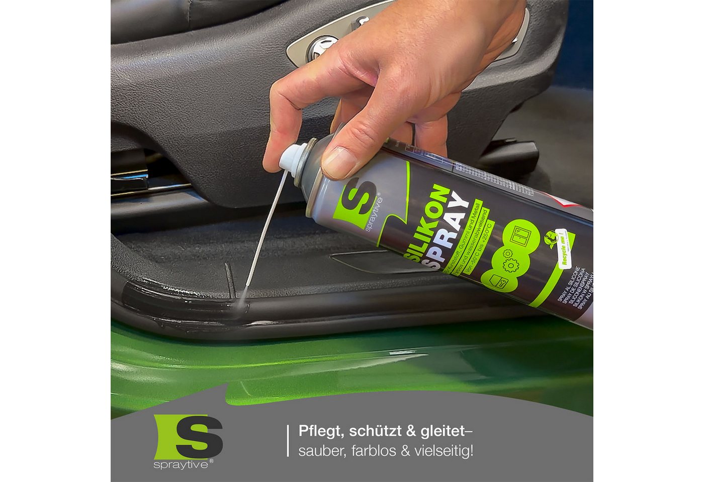 Spraytive Silikonöl 2x 500ml Silikonspray – farbloses Schmiermittel & Gleitmittelspray, Made in Germany – Bild 3 von 5