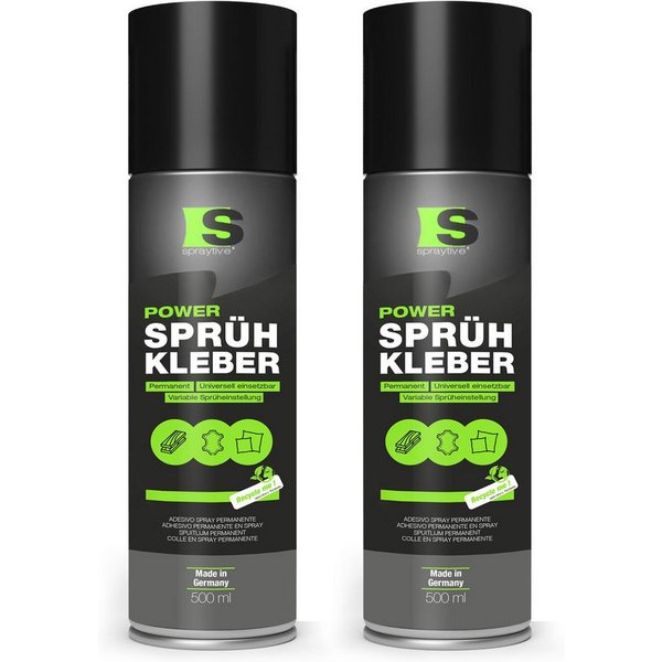 Spraytive Sprühkleber 2x 500ml Sprühkleber – für Textilien, Vlies, Schaumstoff & Dachhimmel, Made in Germany
