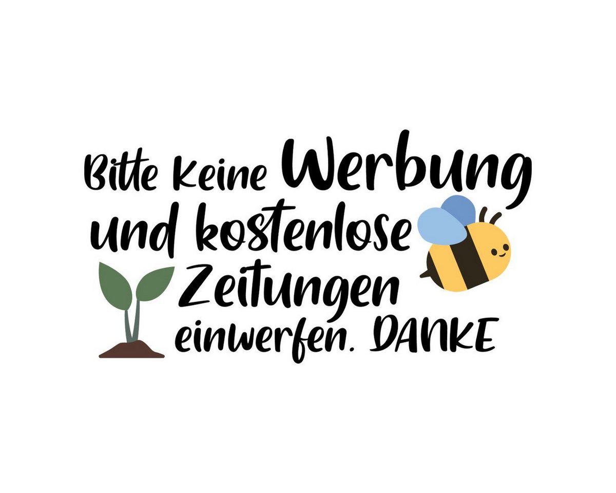Spreadshirt Aufkleber Bitte Keine Werbung Einwerfen Briefkasten Sticker Aufkleber – Bild 2 von 4