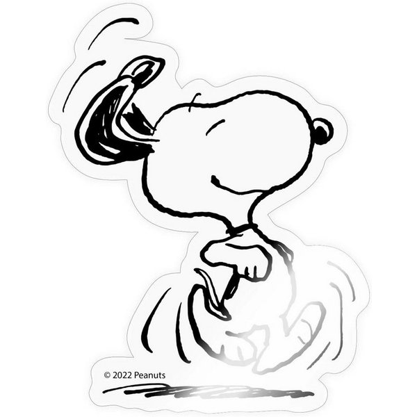 Spreadshirt Aufkleber Peanuts Snoopy Freut Sich Sticker Aufkleber