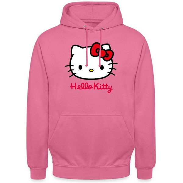 Spreadshirt Hoodie Hello Kitty Klassisch Mit Schriftzug Unisex Hoodie (1-tlg) Unisex-Schnitt: Sitzt bei Männern körpernah, bei Frauen weit