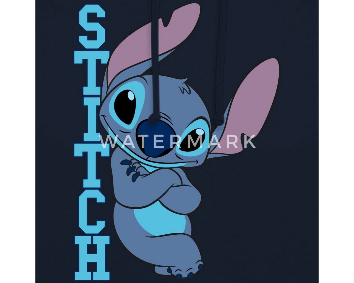 Spreadshirt Hoodie Lilo & Stitch, Stitch Mit Schriftzug Unisex Hoodie (1-tlg) Unisex-Schnitt: Sitzt bei Männern körpernah, bei Frauen weit – Bild 2 von 5