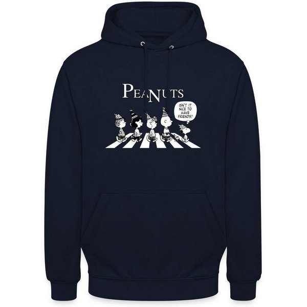 Spreadshirt Hoodie Peanuts Snoopy, Charlie, Stella & Lucy Geburtstag Unisex Hoodie (1-tlg) Unisex-Schnitt: Sitzt bei Männern körpernah, bei Frauen weit