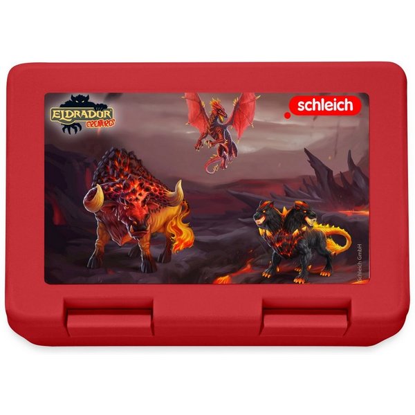 Spreadshirt Lunchbox Schleich Eldrador Creatures Lavawelt Brotdose Lunchbox, Plastik, Aluminium