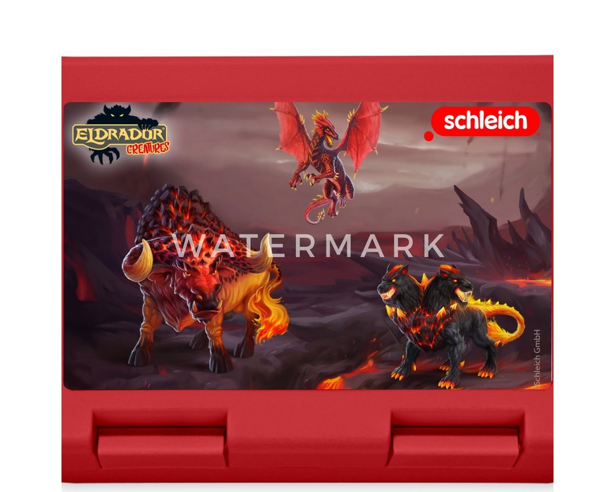 Spreadshirt Lunchbox Schleich Eldrador Creatures Lavawelt Brotdose Lunchbox, Plastik, Aluminium – Bild 2 von 4