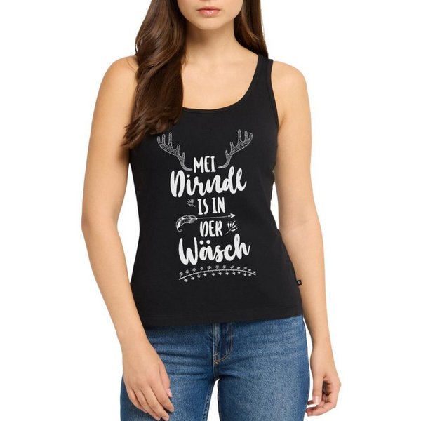 Spreadshirt T-Shirt Dirndl Ersatz, Mein Dirndl Ist In Der Wäsche Premium Tank Top Damen (1-tlg)