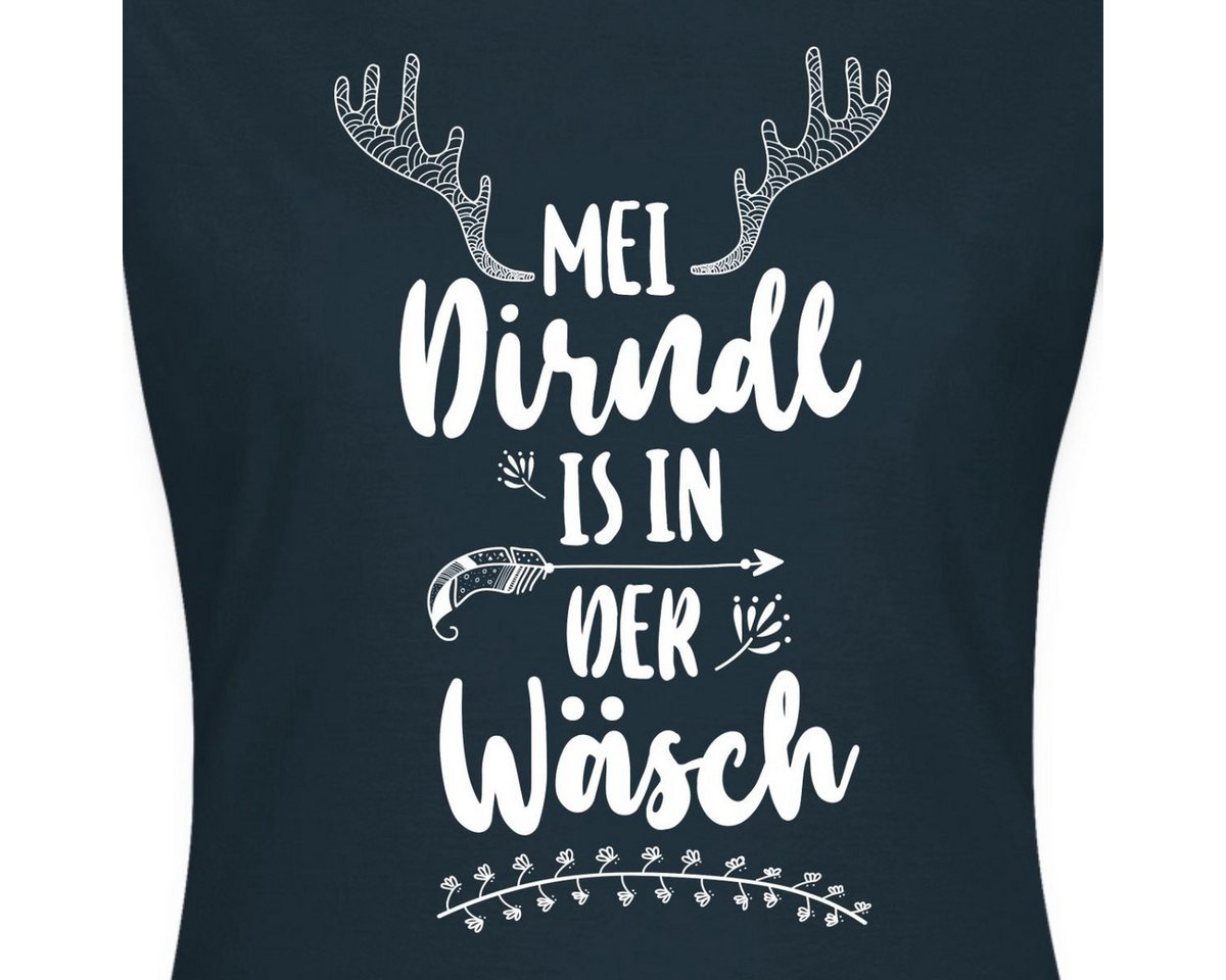 Spreadshirt T-Shirt Dirndl Ersatz, Mein Dirndl Ist In Der Wäsche Frauen T-Shirt (1-tlg) Slim Fit, fällt klein aus – Bild 2 von 5
