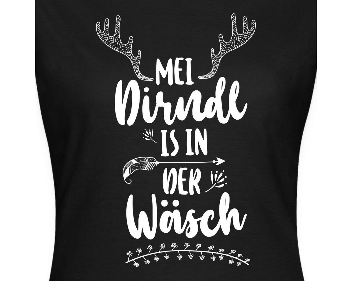 Spreadshirt T-Shirt Dirndl Ersatz, Mein Dirndl Ist In Der Wäsche Frauen T-Shirt (1-tlg) Slim Fit, fällt klein aus – Bild 2 von 5