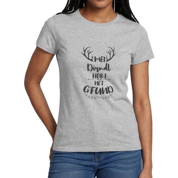 Spreadshirt T-Shirt Dirndl Ersatz, Mein Dirndl Hab Ich Nicht Gefunden Frauen T-Shirt (1-tlg) Slim Fit, fällt klein aus