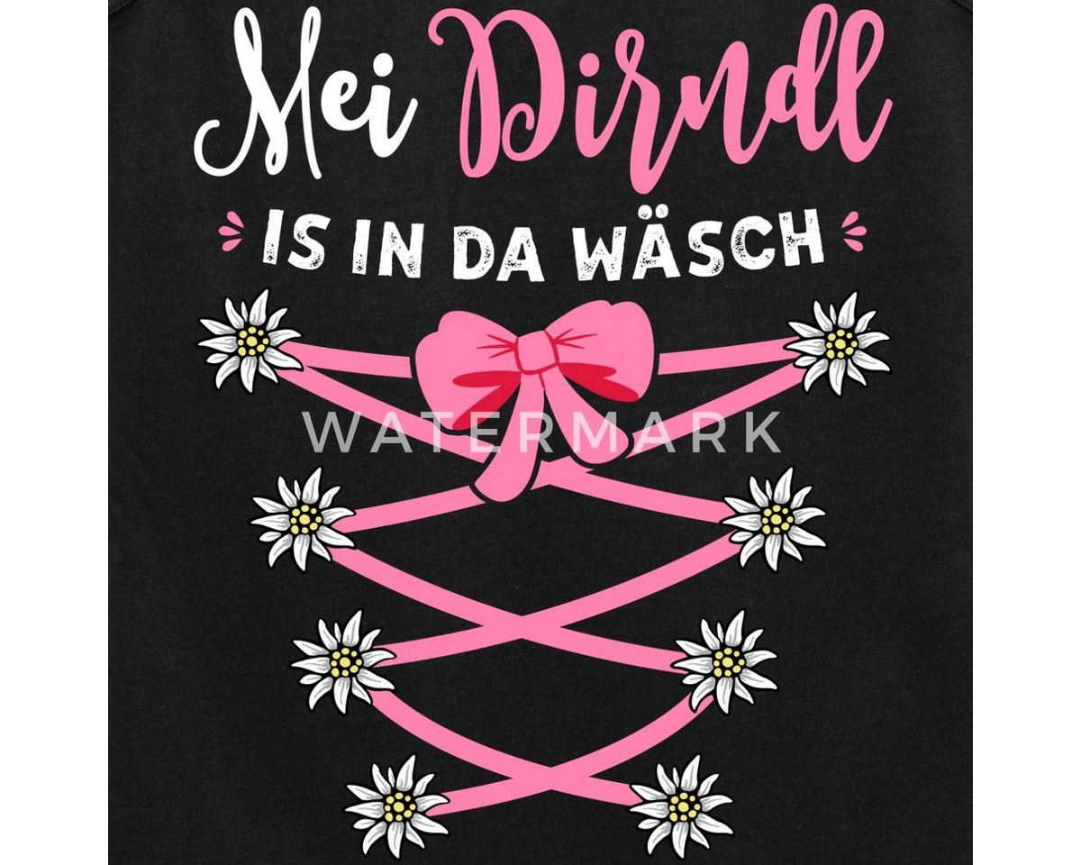 Spreadshirt T-Shirt Dirndl Mit Blumen Und Bindeoptik Premium Tank Top Damen (1-tlg) – Bild 2 von 5