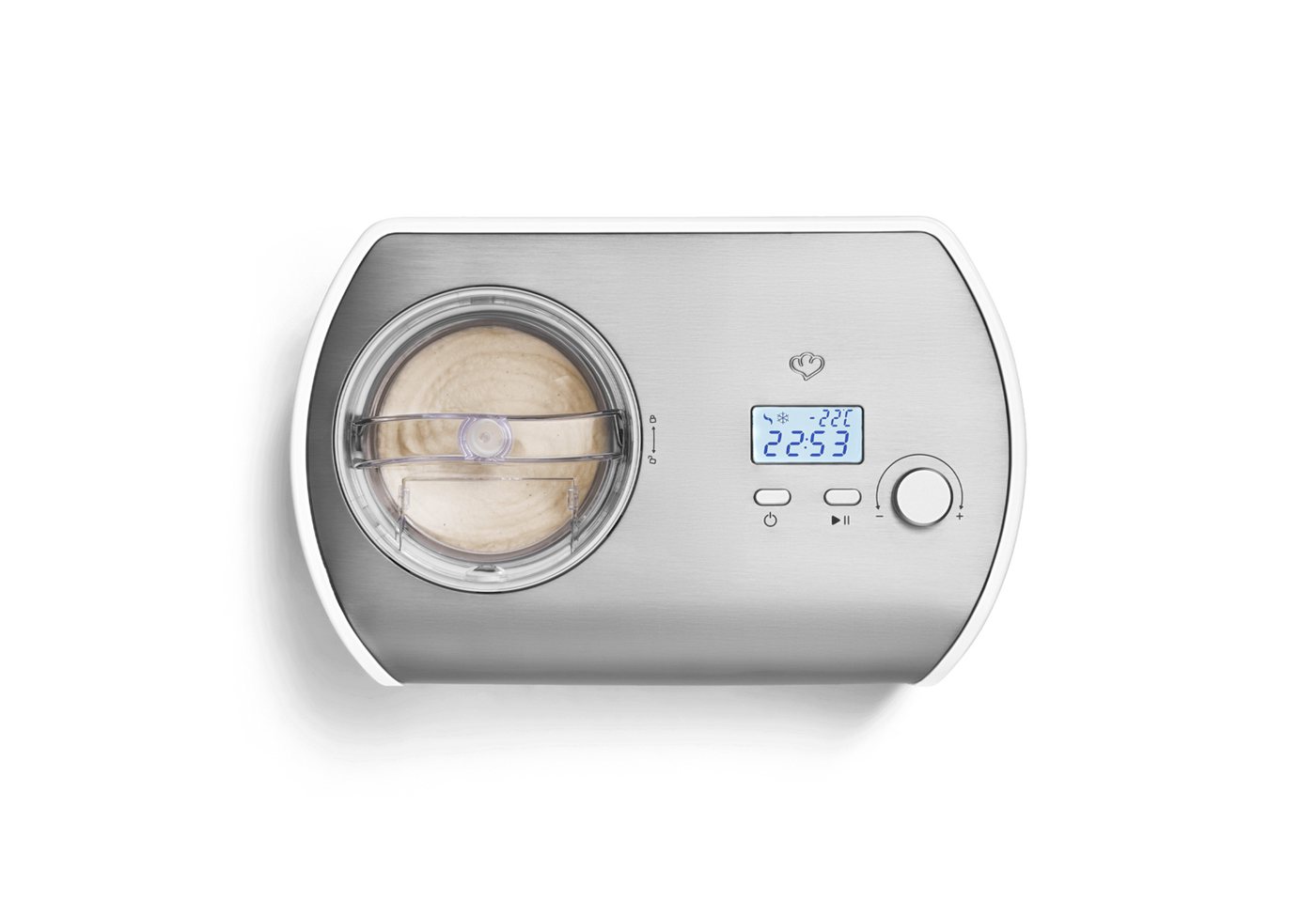 Springlane Eismaschine Elli selbstkühlend - Kompressor & LCD-Display, 1,20 l, 135,00 W, Eiscreme in 45 Min - Eiscrememaschine aus Edelstahl – Bild 4 von 5