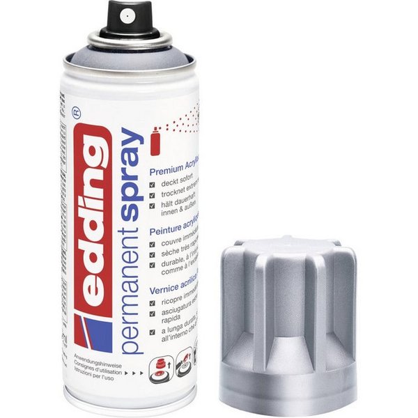 edding Sprühlack edding 5200 Permanent Spray Premium silber matt