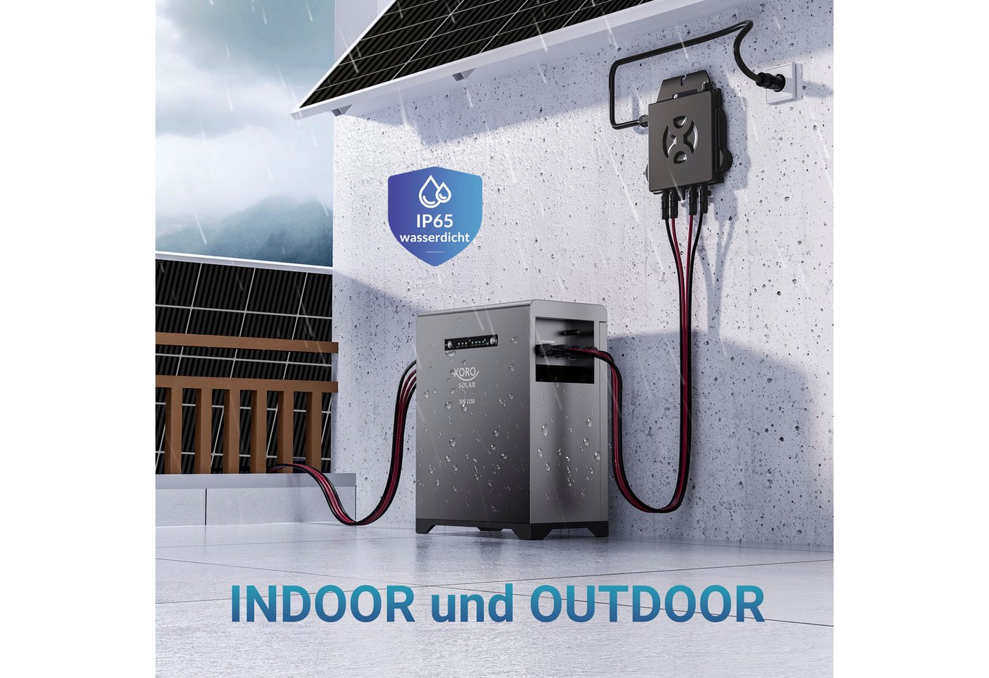 Xoro SPS 2155 mit 4x SPP16A Smart Plug Stromspeicher XORO SOLAR SPS 2155 630000 mAh (1 St), 2016 Wh LiFePO₄‑Speicher, erweiterbar bis 6048 Wh – Bild 4 von 5