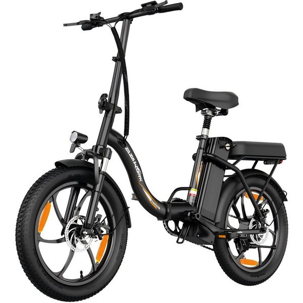 SSY E-Bike Kompaktes Elektrofahrrad mit Tiefeinstieg, Heckmotor, (Bequemer Tiefeinstieg), Breite Reifen für stabile Fahrt