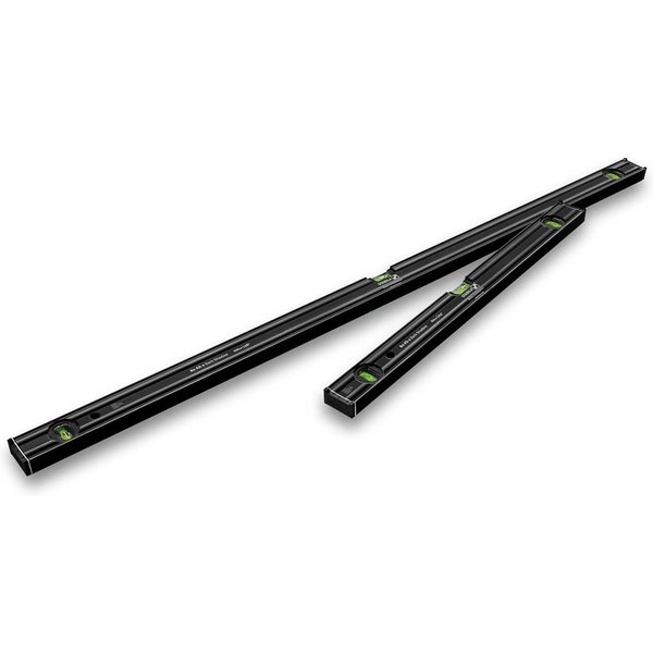 Stabila Wasserwaage 80AS-2 Set Dark Shadow, (2 St., 60 cm, 120cm), Aluminium