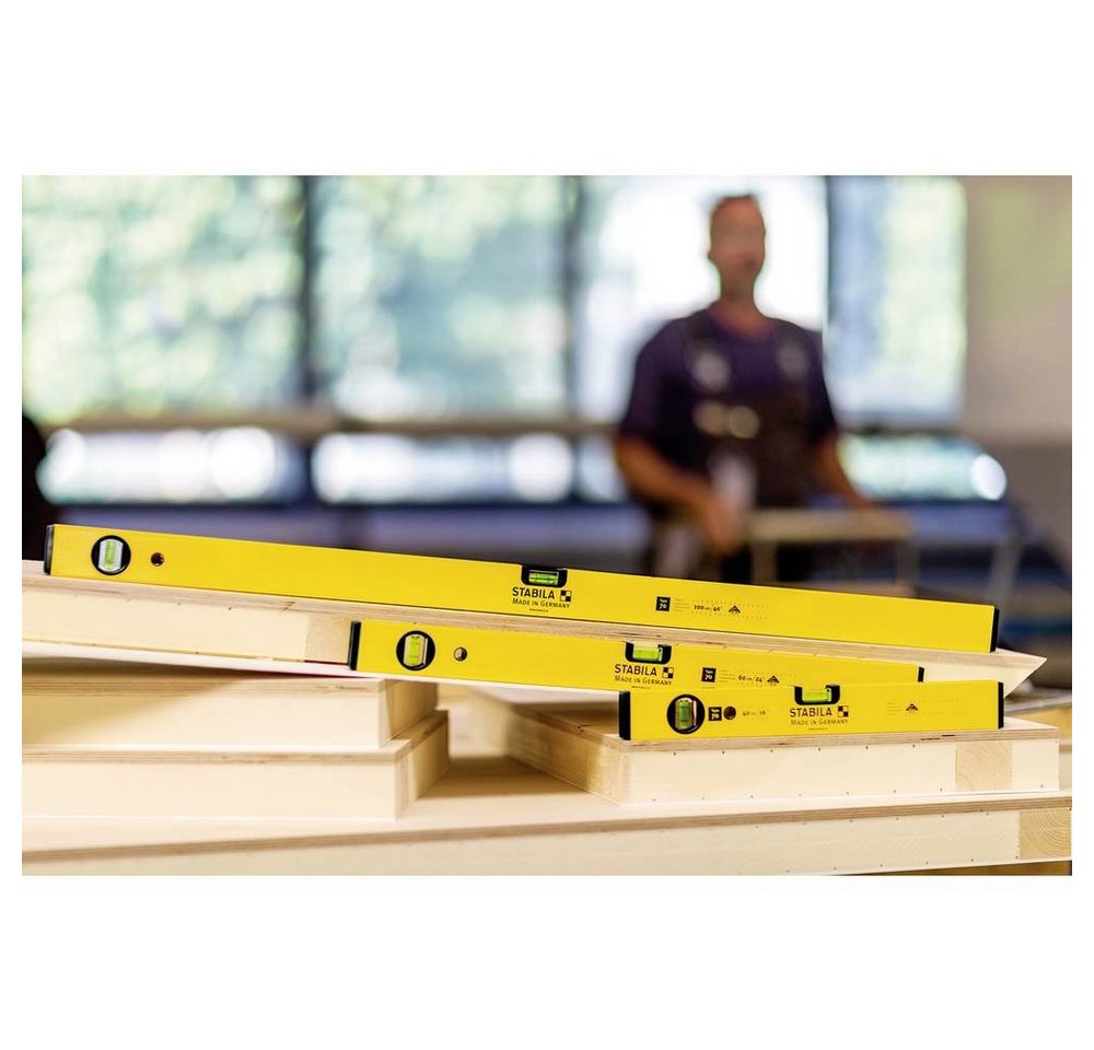 Stabila Wasserwaage CLASSIC SET 70, 3-teiliges Wasserwaagen-Set: 100 cm, 60 cm 19819 – Bild 3 von 4