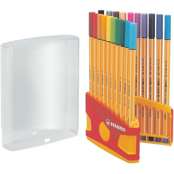 Color Parade rot/orange sortiert, 20er-Set, Aufbewahrungstasche