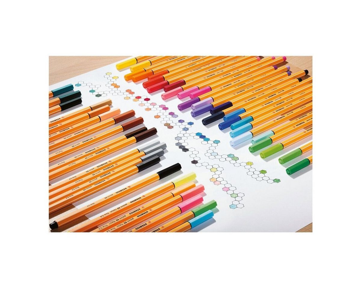 STABILO Fineliner point 88® - Office, (10-tlg), mit wasserbasierter Tinte ohne Metallanteile – Bild 5 von 5