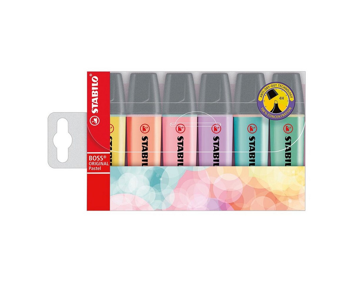 STABILO Marker BOSS® Original Pastell, (6-tlg), Textmarker Pastellfarben – Bild 2 von 5