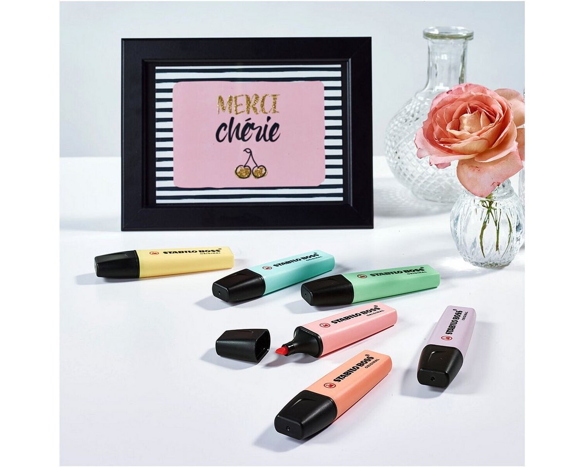 STABILO Marker BOSS® Original Pastell, (6-tlg), Textmarker Pastellfarben – Bild 4 von 5