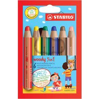 STABILO Multitalent-Stift "woody 3 in 1", 6 Stk.