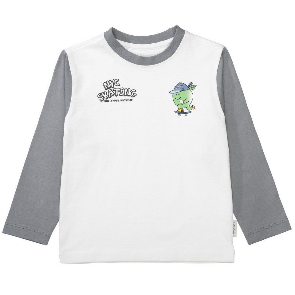 STACCATO Langarmshirt (2-tlg) 2er Pack, mit Letter-Prints und Colorblocking, für Boys – Bild 3 von 4