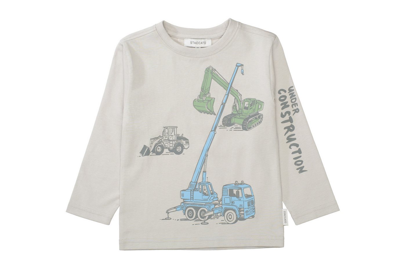 STACCATO Langarmshirt (2-tlg) 2er Pack, mit Kran-Bagger-Motiv, für Boys – Bild 5 von 5