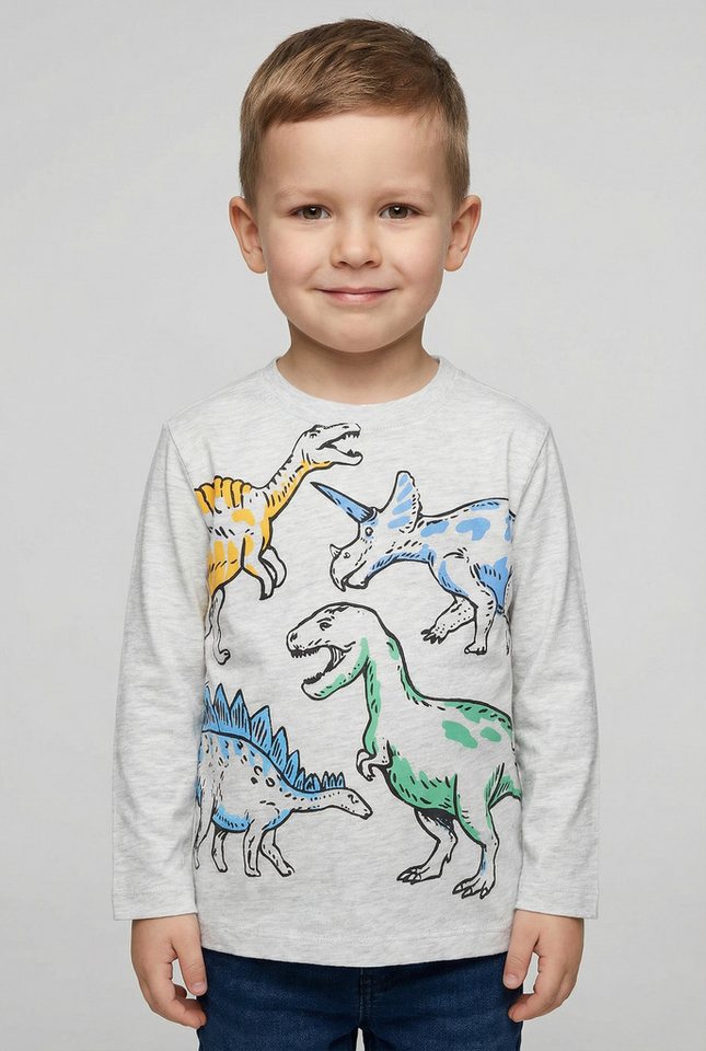 STACCATO Langarmshirt 2er Pack, mit Dino-Prints, für Boys – Bild 2 von 4