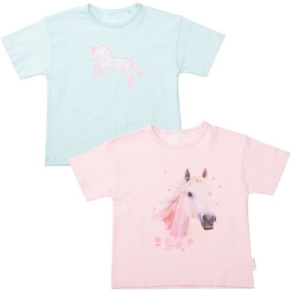 STACCATO T-Shirt (2-tlg) 2er Pack, mit Pferde-Motiv, für Girls