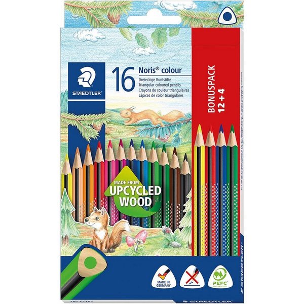STAEDTLER Buntstift Noris® Colour, (16-tlg), mit ergonomischer Softoberfläche